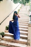 This two piece dress is fun and float. The color is a little bit more blue than the picture. I received many compliments on this unique dress. - Priscilla H.
