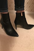 I'm typically a 9, 8.5 in a handful of shoes. These feel a little loose but with a boot sock feel perfect! Love wearing them with skinny jeans or skirts/dresses at work, can definitely be dressed up or down. They're a bit less shiny and patent leather looking than in the picture which I like. And still comfortable after wearing them around the office all day! - Kelsey M.