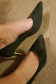 These heels are perfect - comfortable, heel height is not too tall, not too short. I got them in green and the shade is gorgeous, even prettier than it looks in the picture I posted, because of the lighting. Gorgeous forest green shade. - Karly W.