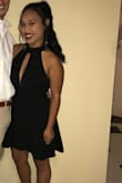 I bought this dress back in high school for a dance, now in college and still finding that it fits perfectly! I've always had an issue with deep V-necks but this dress will hold your girls in! Super comfy material. - Maggie G.