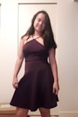 It is super comfy, I bought it back when I was 95lbs and 24" waist. It fit me well back then, and now that I've 'grown' a bit, it fits a bit more snug, but the natural waistline definitely hides any unwanted belly bumps. Super flattering on any figure! I love the back of it and how modest the front is compared to the back. - Nancy L.