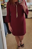 Ordered for a holiday party and it is so comfy. I opted to tie in the back because it bunched weird at my waist. Threw a long necklace on and it will be perfect for the party. - Rian C.