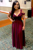 I bought this as a bridesmaid dress but I've worn it in three separate occasions since then! The burgundy color is amazing! It does feel a little small around the bust but a large would have been big everywhere else on me. I also had to hem the dress since I am short, but totally worth it! - Zaphea M.