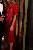 This dress fit perfectly- I typically wear a S and ordered a S. Received a lot of compliments on the color and style at the wedding. - Rachel K.