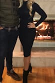 This dress is form fitting and elegant. I would have liked to have gotten it hemmed a couple inches at the bottom. A little too long for my height but I didn't have time. Tons of compliments regardless. - Kayla R.