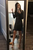 I go from x-small if it's a little too large and small if it's a little tight. This one I went with the bigger size. The skirt is very long but I had it hemmed. Other than that looks gorgeous! - Kiarely M.