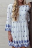 I ordered this dress in a large because I am tall and wanted to make sure it was long enough. It was definitely long enough, however it was not form fitting at all, which I do not think would have made a difference even if I would have sized down. - Maddie