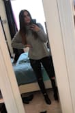 This sweater is amazing! It is wildly soft but doesn't shed and is the PERFECT amount of over sized (I ordered size small). I wish there were more colors because I would order all of them. The turtleneck is big enough to fold in any way you wish, and it is perfectly thick without being heavy. - Alexis N.