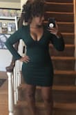Loved the dress! Beautiful color and nice thick material. Mad I didn't take the advice of other reviews and order a size up. Too snug and raised up as I walked, so had to return and hoping it comes back in stock soon! - Candace B.