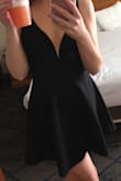 Wore this for a fraternity formal my freshman year and I loved it!! Super comfortable material and the v-neck was perfect, nothing slipped out. There is wiring in the V-neck as well so it keeps its shape well. - Alaina M.