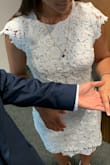 Simple and formal dress. I will say that an XS would have been better. Thanks lulus team for making it happen. - Maria E.