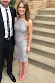 I received a lot of compliments on this dress! I didn't have to wear a bra and you couldn't tell. It fit perfectly and the hot pink shoes gave it the pop of color to make the outfit standout. - Kathryn K.