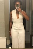 I bought this to wear for my bachelorette party. I just tried it on and I love the fit. It looks sexy while still being classy. I definitely will have to wear a thong with it but the material is thick enough that it's not see through. Can't wait to wear this out! - Daniella J.