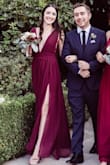 I absolutely loved this dress. It was elegant and flowing, and was perfect to wear in the wedding. Warning: It is super long! I took it to get tailored, and then wore it with 4 and a half inch heels. If you're 6 feet tall, PERFECT! If you're not, be prepared to get it altered a bit. - Sienna B.