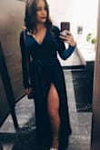 This dress is perfect for winter weddings! Its thick and heavy so you are warm. Very good quality! I love that there are strings on the inside to tie and tighten the dress in addition to the string that wraps around your waist. I recieved compliments all night and it photos beautifully. - Dianna G.
