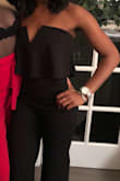 Wow. I don't think I have ever been complimented so many times. This jumpsuit is incredible, would highly recommend. You do wear this without a bra, I am small chested so it wasn't a problem. Doesn't need hemming if you plan to wear heels. Very comfortable, 10/10 in my book. - Julian H.