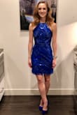 Wore this dress to my work holiday party which is a black tie event and it did not disappoint. I got so many compliments! The color is stunning and it fits amazing! Highly recommend this dress. - Suzanne K.