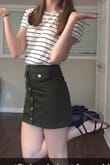 This top is super cute! A tiny bit see through, but it's hardly noticeable. Fits true to size. You might want to size up for an looser/more oversized look because it is somewhat form fitting. Goes great with jeans or skirts. Comfy, soft, and cute. - Kit S.