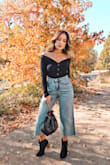 Love the fact this off the shoulder bodysuit does not fall off like others. It's super comfortable and easy to style! - Evelynn J.