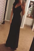 I wore this dress to a formal event and it was perfect! I'm tall - 5'10"- and it was long enough for me even with heels on. It didn't hit the floor, but was close. I ordered in the Medium and Small to try on both sizes. The small fit MUCH better, and I'm usually a Medium in Lulus clothing. Love that I'll be able to wear this for years to come! - Margeaux E.