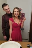 I absolutely love this dress. It's classy and also sexy. I have it in both navy and red, best dress to wear to weddings! Gives just the right amount of cleavage and leg. I adore the sleeves and back, although the sleeves may be a hair too long that is the only thing I can say about this dress that isn't perfect. I'm obsessed with this style and will be wearing my dresses again and again. - Kaitlyn R.