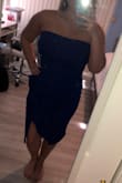 I got this as a possible graduation dress. The material is pretty thick which I like but it's not too tight at the same time. The frill on the side is like the perfect little bit of girly-ness. I may get it in different colors too. - Shannon P.