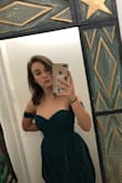 This dress is beautiful and well made. I ordered it for a wedding I'm in and I'm super excited to wear it. It's several inches too big on me (hence why I'm holding the back in the photos), but that's probably my fault as I should have ordered on the smaller end of my measurements. Luckily I can sew and it'll be an easy fix to take in, but I'm still very excited about it! - Jenna P.
