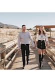 I wore this for my engagement party and I dressed it up for my engagement photo shoot. This bodysuit is perfect and the quality is great! - Deja