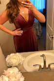 Love the dress! High quality material. They did not have medium in stock when I ordered but I would have ordered a medium instead. I am going to wear it anyway! - Kristin J.