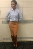I wore it for school pictures. It ran a little big. I would suggest getting the next size lower then the size you wear. - Chiquita J.
