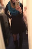 I read the reviews closely when I chose a size for this dress and I think I could have potentially fit in a Medium as well. Despite that, I'm happy I went with a Small as it is such a free flowing dress at the bottom and I didn't want it too look completely shapeless. It is a bit snug at the top, but as I don't need too much space, it works well for me. - Kendal K.