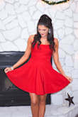 This dress is beautiful! Wore it to a Christmas party and got soooo many compliments. The material is thick and comfortable and easy to dance in. Love love love it! - Tana T.