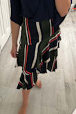 So cute. Very flowy. Not so forgiven in the stomach area but it really is a fun skirt. Good material. - Renee B.