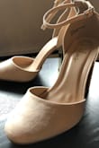 I love these shoes so much and cannot wait to wear them this summer. I wear a size 8 and they are true to the size. The gold accent on the heel is my favorite part. - Erin S.
