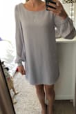 The dress was very pretty, I just wish there was an XXS. The dress fell off my narrow shoulders and the sleeves did not sit at the right spot so it looked too big. - Sam D.