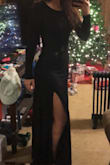 I really love this long black dress. Shows off my figure and curves. Perfect for a dinner night. - Sydnee S.
