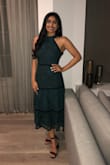 Wore this dress to a holiday work party and it was very comfortable! I had to wear a strapless bra otherwise the top area would've been very loose without it. Other than that it was perfect! - Avni P.