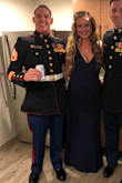 I ordered this dress last minute for my fiance's Marine Corps Birthday Ball. The material was much higher quality than I anticipated and it hugged my curves in all of the right places! I received so many compliments. I was worried it would be too short as most gowns are on me, but this was perfect even with a pretty tall heel! - Danielle F.