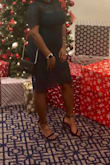 Perfect fit for my work holiday party! Size chart was accurate. I'm between an 8 and a 10 and was able to zip this up with a little room to spare. Loved it! - Joy G.