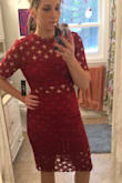 I typically don't opt for form-fitting dresses, but I couldn't take my eyes off of this lace. I had to give it a try and I'm so glad I did! The lace hides any area you might be self-conscious about. I wore it to my work holiday party and out on the town afterwards and I got so many compliments! If you're on the fence, go for it! - Meghan M.