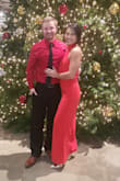 This jumpsuit was perfect for my Christmas party! I also plan on wearing it again for a wedding. It is comfortable and elegant at the same time. It also has pockets!! (Which makes it even better.)
I did have to hem it; even with the heels I had on. Everything else fit just right! 
I got lots of compliments on it! It's a great jumpsuit to wear for any special occasion! - Ashley C.