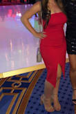 I got this dress in red and it was perfect for the holiday party I wore it to! It is a bold, true red and definitely a flattering bodycon-style dress if you're on the curvier side. Nice thick material too. I ordered a small and while the dress fit great, my only complaint is that it bunched up a little at the waist - might be because I have a shorter torso and I'm just short in general. The dress also hit me a little lower (a little past the knees) but I didn't mind. Absolutely love this dress! - Recelda L.