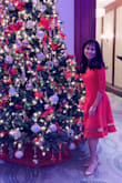 I was very happy with the quality and the color of the dress. It is comfortable to wear. I am glad I ordered it. First red dress for me!! - Roxana H.