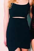 Dress fit true to size. Slit bunched up and closed at times, but dress was very comfortable and flattering. - Sarah H.
