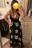 I love the dress, bought it for engagement pics. But the upper part is too small. I have ordered another dress in Small and thought it would fit just the same but my bust isn't cooperating, with or without a bra...too bad I got in on final sale and cant return. Looks like I have to try harder to lose some weight to fit into it. - Michelle S.