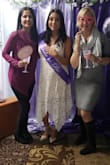 I could of worn a Medium but the Large gave me a little wiggle room around the waist. I used it for my Bridal Shower. - Sandra G.