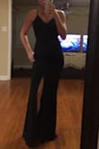 Some of the reviews are confusing, so hope this helps someone: I saw some people whose measurements were similar to mine, but they had an XS and then some had a M. I went with the Small. I will say I could've fit in the XS, but this is more comfortable. I'm 5'6"; 130-135 lbs; I'm a 34C. I am muscular as I workout a lot. My advice is buy this dress! The slit is perfect and don't second guess your sizing choice.  It fits true. - Christy C.