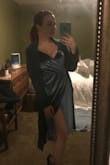 This dress is BEAUTIFUL. The fabric is so soft and comfortable and it's the perfect blend of demure with the length and coy with the slit. It definitely rung big though and I'm having to return it for a smaller size, but I love it. - Nicole R.