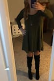 Super comfortable. Perfect fall dress. Goes super cute with some boots. Ordered in both colors and love it! - Jamie F.