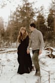 I was on the look out for a long sleeved maxi dress for our outdoor engagement photos, and I'm so glad I came across this one. It was perfect. 
It was pretty cold out (-18 Celsius), but I was able to wear warm legging and boots underneath, and I found a fur collar that ended up looking so much more amazing than I ever anticipated. - Kelly J.